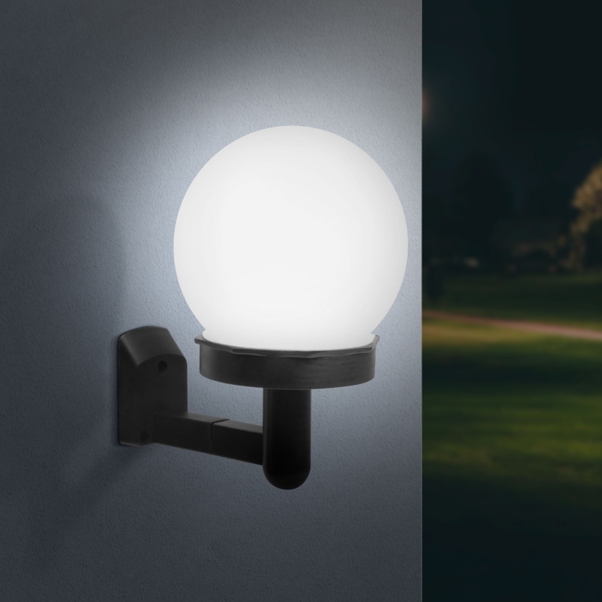 LED Solarna lampa ścienna LED/1,2V 40mAh IP44 czarna
