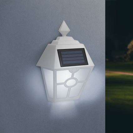 LED Solarna lampa ścienna LED/1,2V 600mAh IP44 biała