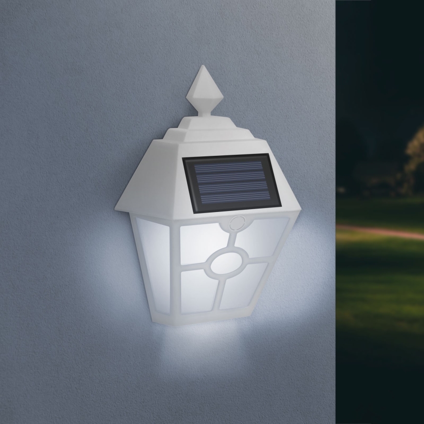 LED Solarna lampa ścienna LED/1,2V 600mAh IP44 biała