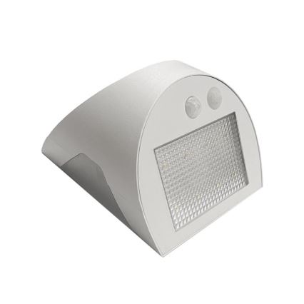 Solarny kinkiet ścienny LED z czujnikiem LED/3W/3,7V 3000/4000K 1200 mAh IP54 biały