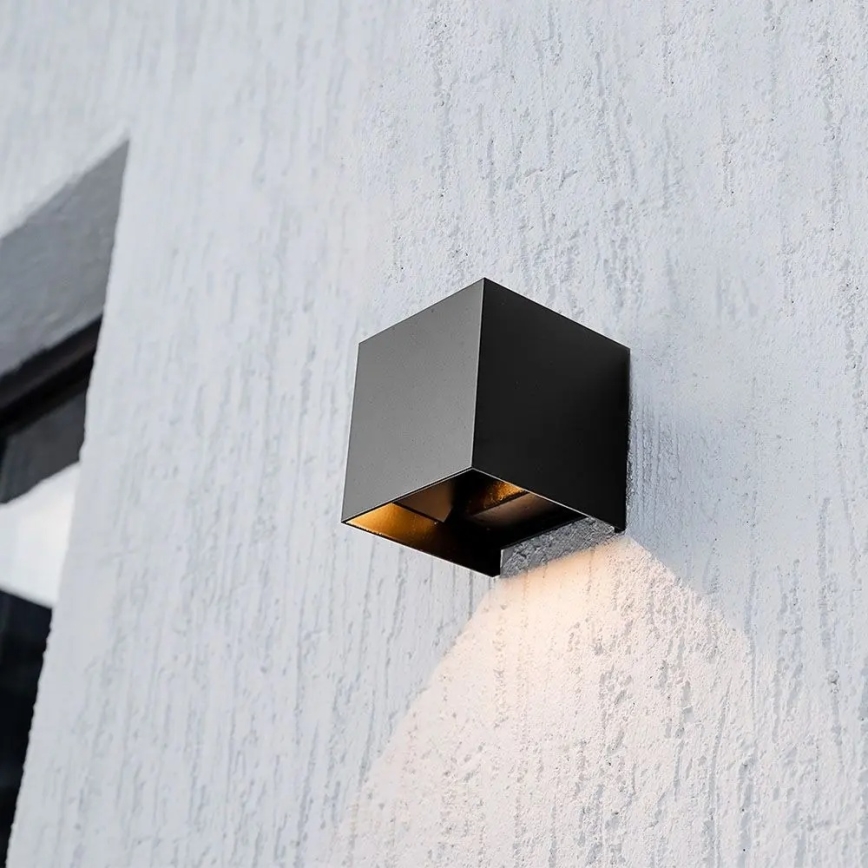 Solarny kinkiet LED z czujnikiem LED/9W/3,7V 3000/4000/5000K IP65 2600 mAh czarny