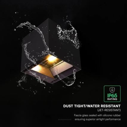 Solarny kinkiet LED z czujnikiem LED/9W/3,7V 3000/4000/5000K IP65 2600 mAh czarny