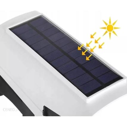 LED Solarna makieta kamery bezpieczeństwa z czujnikiem KAMERA LED/1W/3,7V 1200 mAh IP44 + pilot zdalnego sterowania