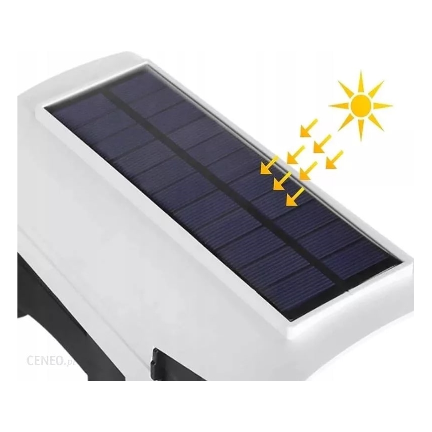 LED Solarna makieta kamery bezpieczeństwa z czujnikiem KAMERA LED/1W/3,7V 1200 mAh IP44 + pilot zdalnego sterowania