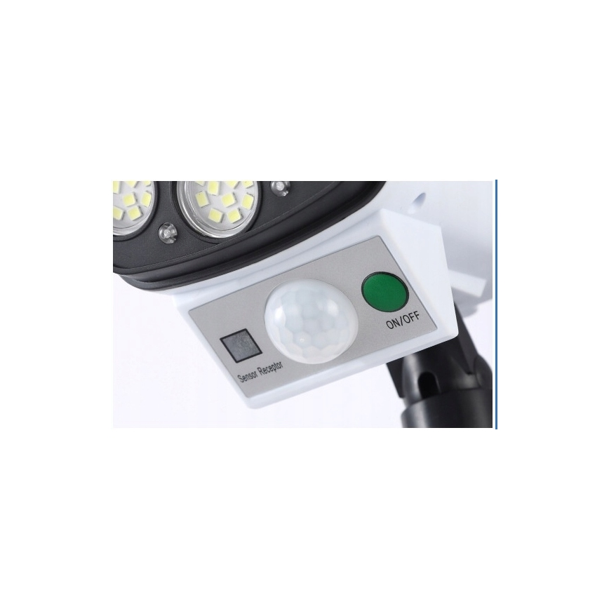 LED Solarna makieta kamery bezpieczeństwa z czujnikiem KAMERA LED/1W/3,7V 1200 mAh IP44 + pilot zdalnego sterowania