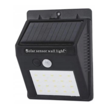 LED solarny kinkiet z czujnikiem LED/0,55W/3,7V 1200 mAh IP65