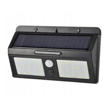 LED solarny kinkiet z czujnikiem LED/1,2W/3,7V 1200 mAh IP44