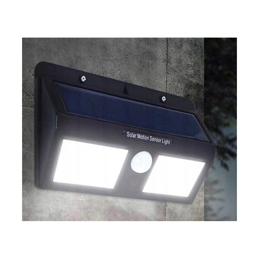 LED solarny kinkiet z czujnikiem LED/1,2W/3,7V 1200 mAh IP44