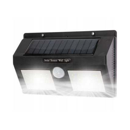 LED solarny kinkiet z czujnikiem LED/1,2W/3,7V 1200 mAh IP44