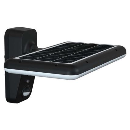 LED Solarna lampa ścienna z czujnikiem LED/15W/3,2V 4000K/6000K IP65 6000 mAh czarna