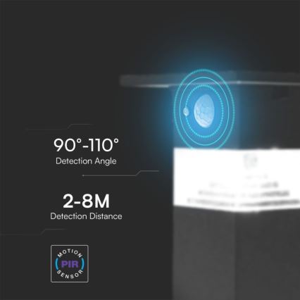 LED Solarna lampa ścienna z czujnikiem LED/2,5W/3,7V IP54 3000K 2200 mAh