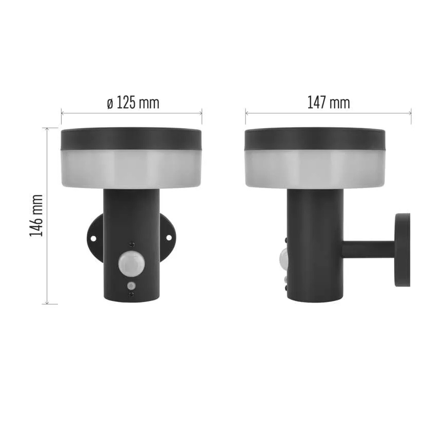 LED Solarna lampa ścienna z czujnikiem LED/2W/3,7V 1200 mAh IP44