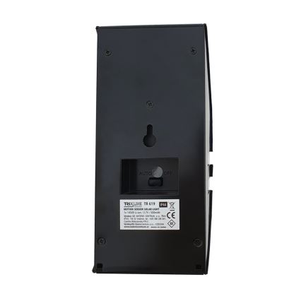 LED Solarna lampa ścienna z czujnikiem LED/3,7V 500 mAh IP44 czarna