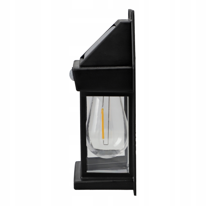 LED solarny kinkiet z czujnikiem LED/3,7V 600 mAh IP44 czarny