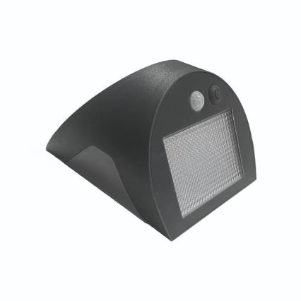 Solarny kinkiet LED z czujnikiem LED/3W/3,7V 3000/4000K 1200 mAh IP54 antracyt