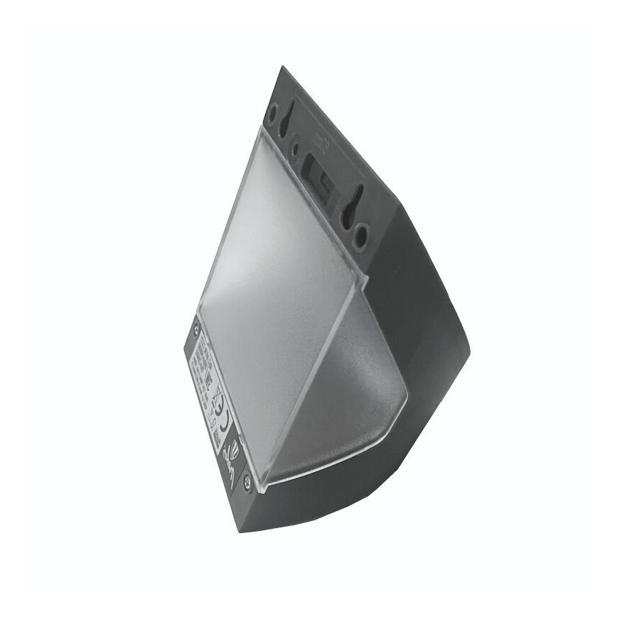 Solarny kinkiet LED z czujnikiem LED/3W/3,7V 3000/4000K 1200 mAh IP54 antracyt