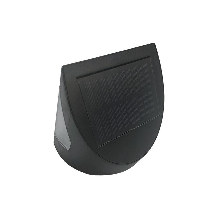 LED solarna lampa ścienna z czujnikiem LED/3W/3,7V 3000/4000K 1200 mAh IP54 czarna