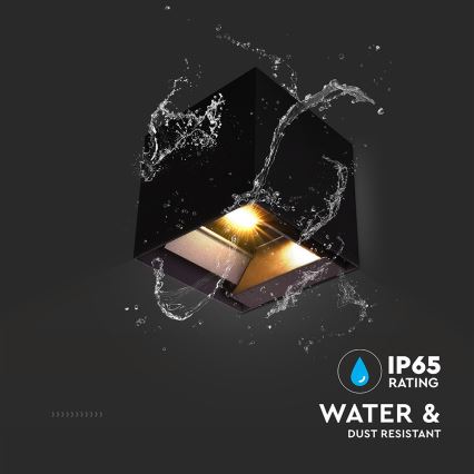 LED Solarna lampa ścienna z czujnikiem LED/9W/3,7V 3000/4000/5000K 2600 mAh IP65 czarna