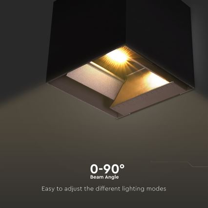 LED Solarna lampa ścienna z czujnikiem LED/9W/3,7V 3000/4000/5000K 2600 mAh IP65 czarna