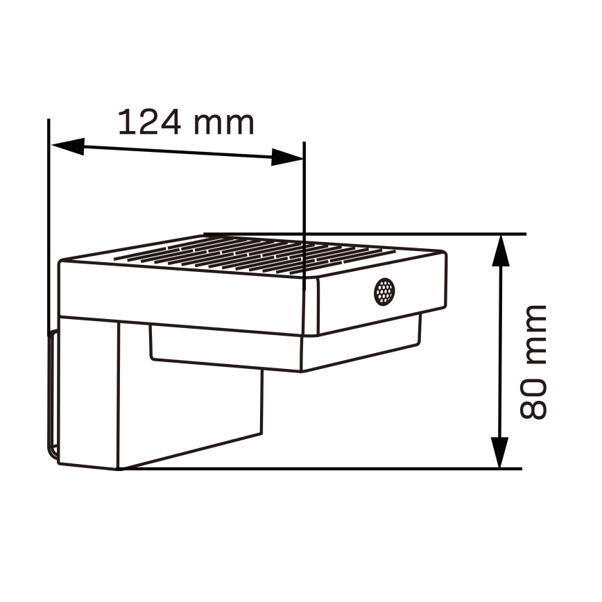 LED Solarna lampa ścienna z czujnikiem MALI LED/4,5W/3,7V 2000 mAh IP44 czarna