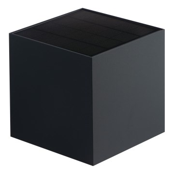 LED solarny kinkiet z czujnikiem REKA LED/6W/3,7V 1800 mAh 3000/4000/6500K IP65 antracyt