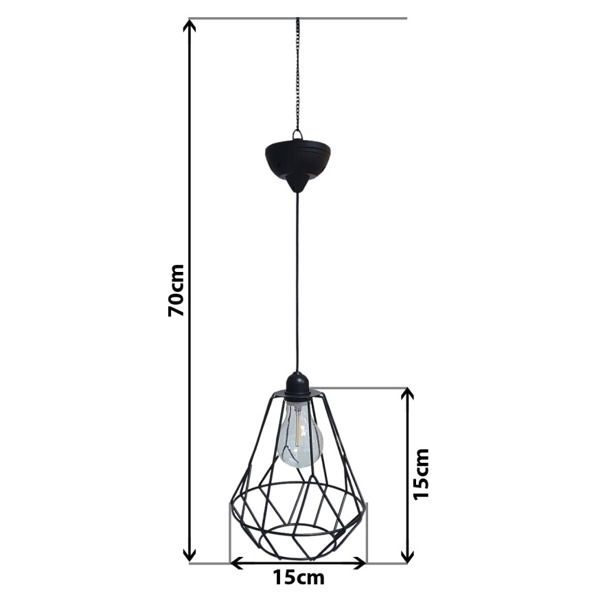 Solarny lampion LED na linkę KATTY 1,2V 300 mAh IP44