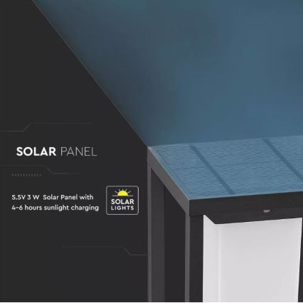 LED Solarna lampa z czujnikiem SAMSUNG CHIP LED/2W/3,7V IP65 2600 mAh
