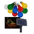 LED Solarny łańcuch zewnętrzny 10xLED/1,2V 300 mAh 2,2 m IP44 wielokolorowy