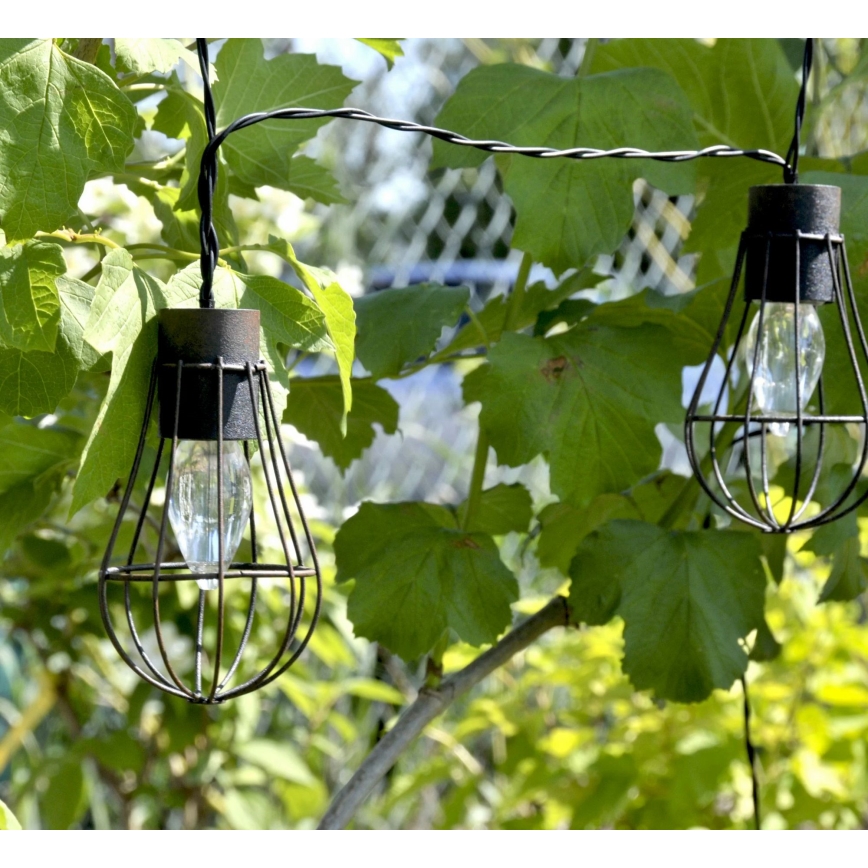 LED Solarny łańcuch zewnętrzny 10xLED/1xAAA 3,8 m IP44