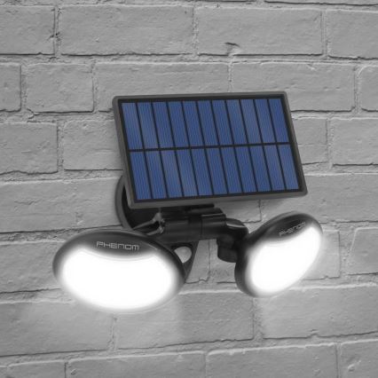 LED Solarny naświetlacz z czujnikiem 2xLED/4W/5V IP65