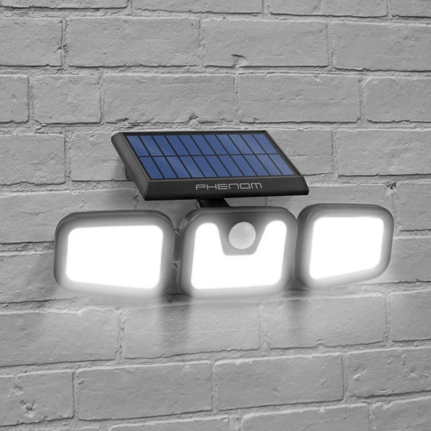 LED Solarny naświetlacz z czujnikiem 3xLED/3,3W/5V IP65 2400 mAh