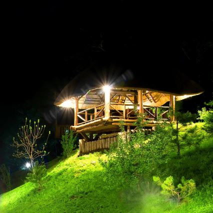 LED Solarny naświetlacz z czujnikiem DUO LED/1W/3,7V 1200 mAh IP44