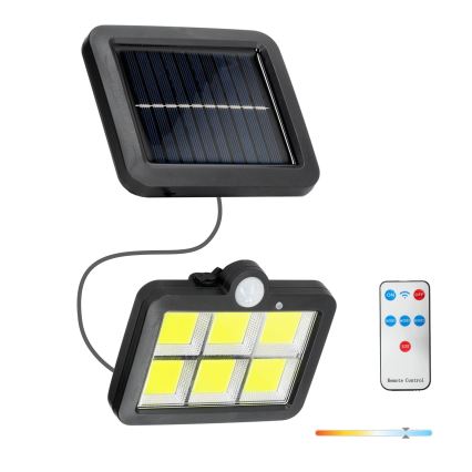 LED Solarny naświetlacz z czujnikiem LED/1,5W/3,7V 6000K IP44 1200 mAh