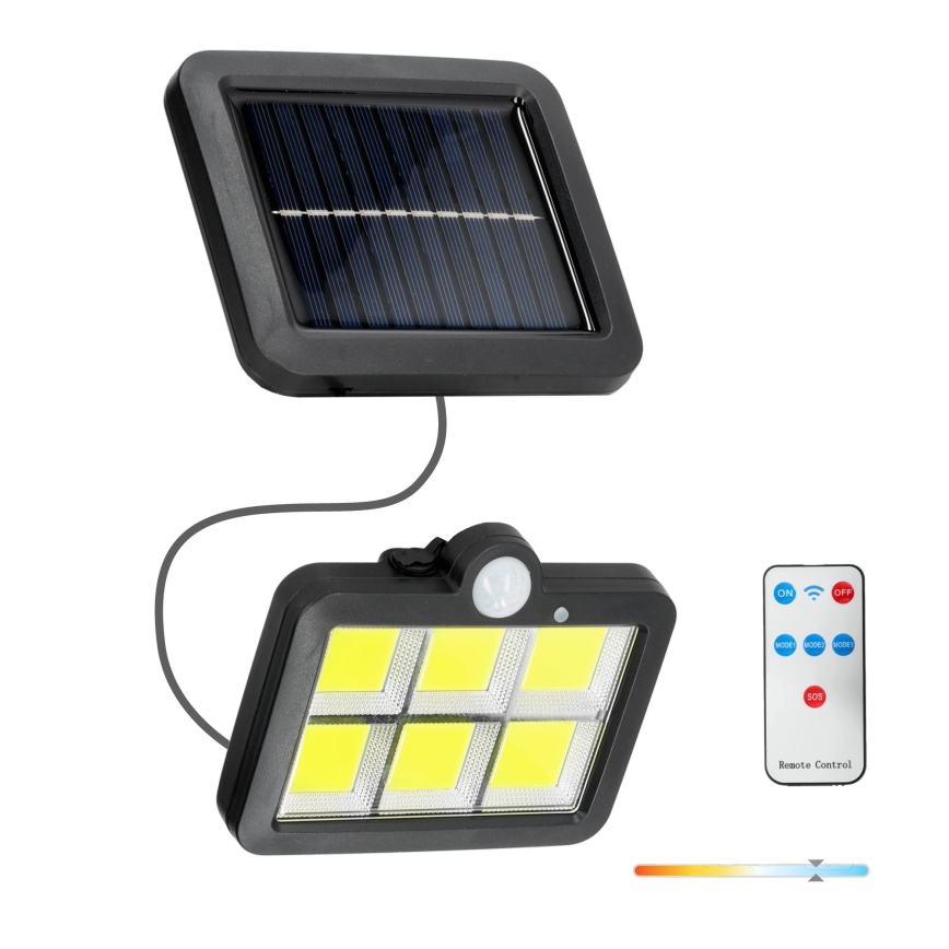 LED Solarny naświetlacz z czujnikiem LED/1,5W/3,7V 6000K IP44 1200 mAh