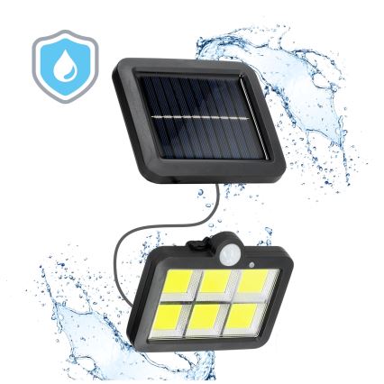 LED Solarny naświetlacz z czujnikiem LED/1,5W/3,7V 6000K IP44 1200 mAh
