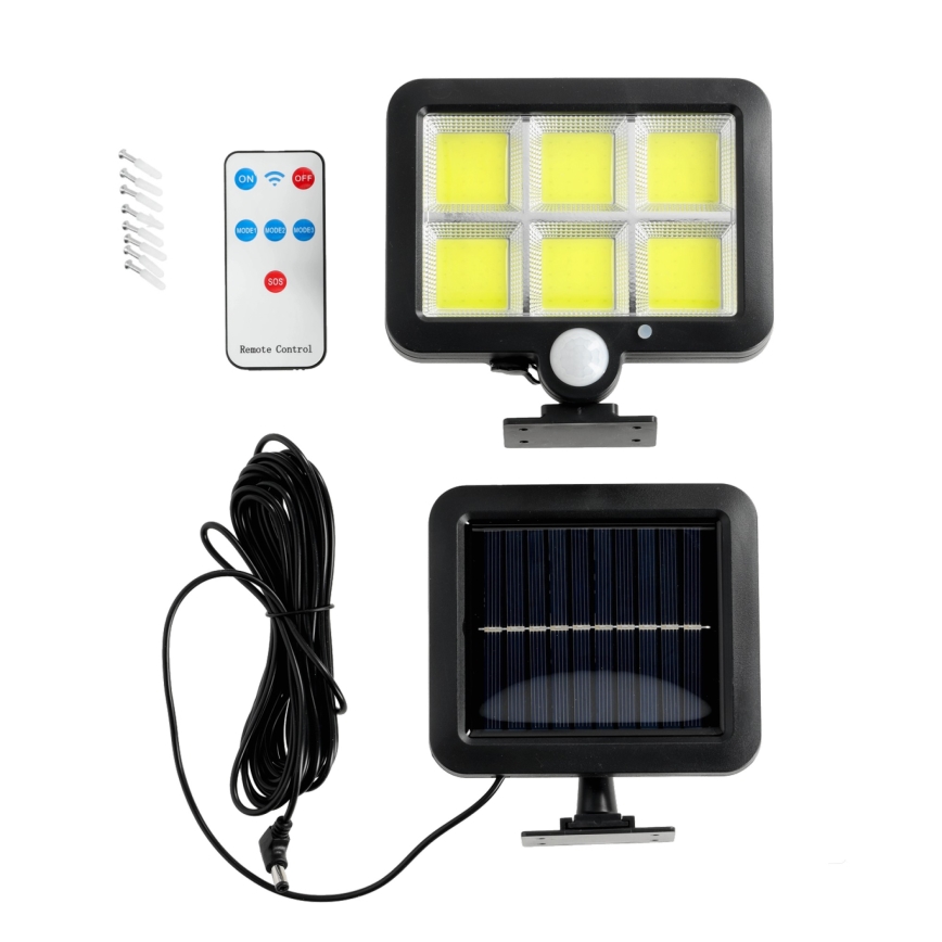 LED Solarny naświetlacz z czujnikiem LED/1,5W/3,7V 6000K IP44 1200 mAh