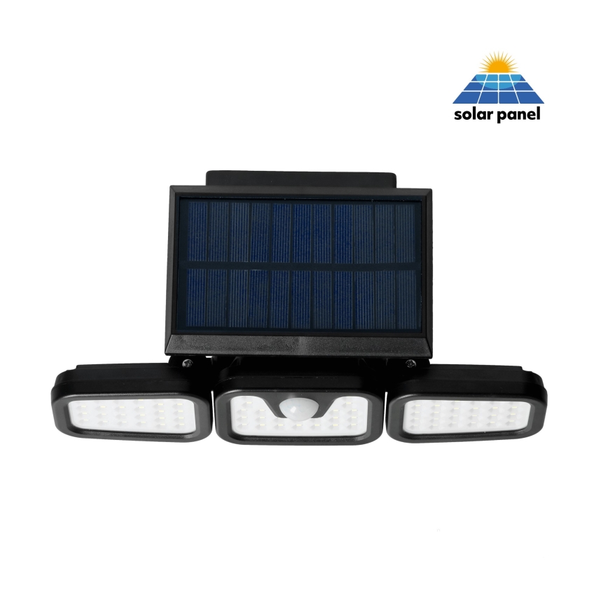 LED Solarny naświetlacz z czujnikiem LED/1,5W/3,7V 6000K IP44 2400 mAh