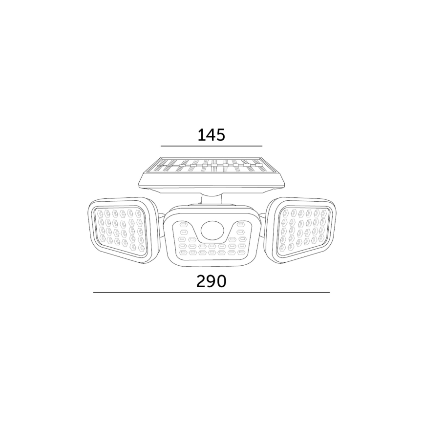 LED Solarny naświetlacz z czujnikiem LED/1,5W/3,7V 6000K IP44 2400 mAh