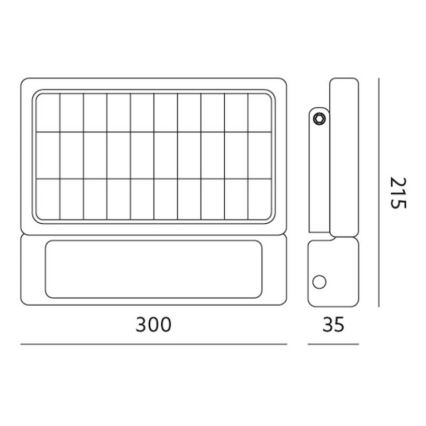 LED Solarny naświetlacz z czujnikiem LED/10W/3,7V 4000K IP65 7200 mAh