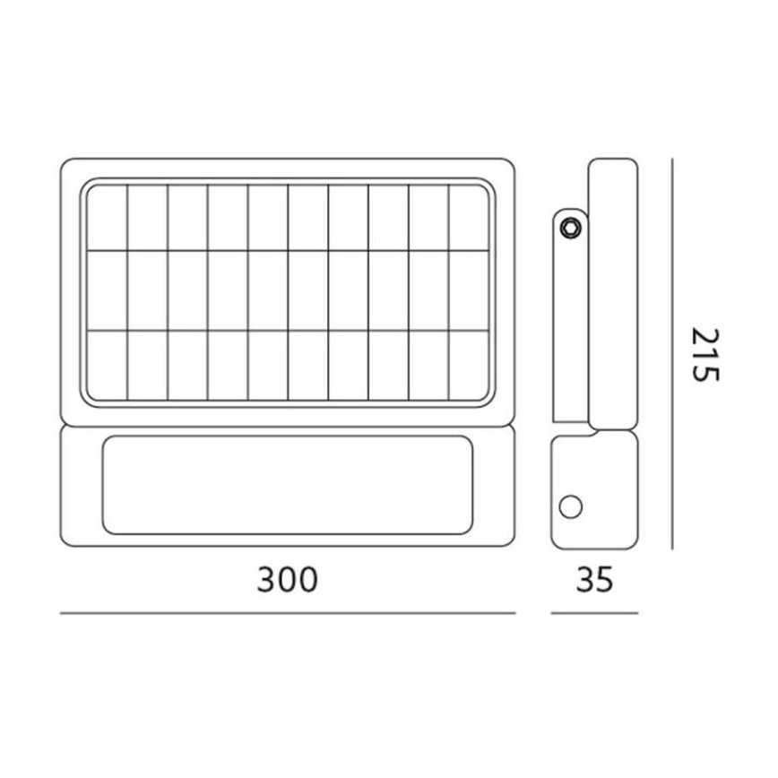 LED Solarny naświetlacz z czujnikiem LED/10W/3,7V 4000K IP65 7200 mAh