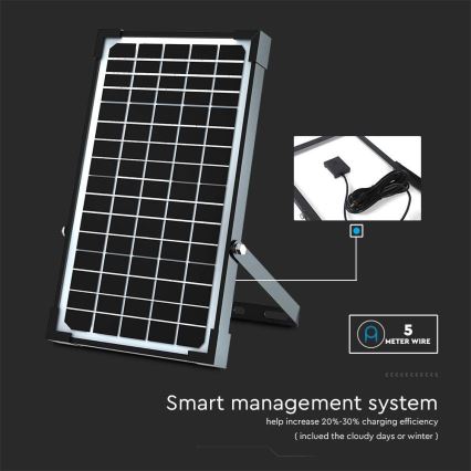 LED Solarny naświetlacz z czujnikiem LED/30W/6,4V 4000K 6000 mAh + zdalne sterowanie