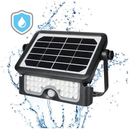 LED Solarny naświetlacz z czujnikiem LED/5W/3,7V 4000K IP65 3000 mAh