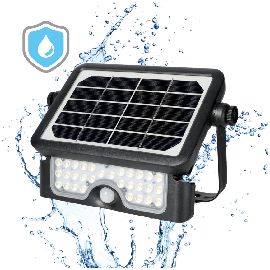 LED Solarny naświetlacz z czujnikiem LED/5W/3,7V 4000K IP65 3000 mAh