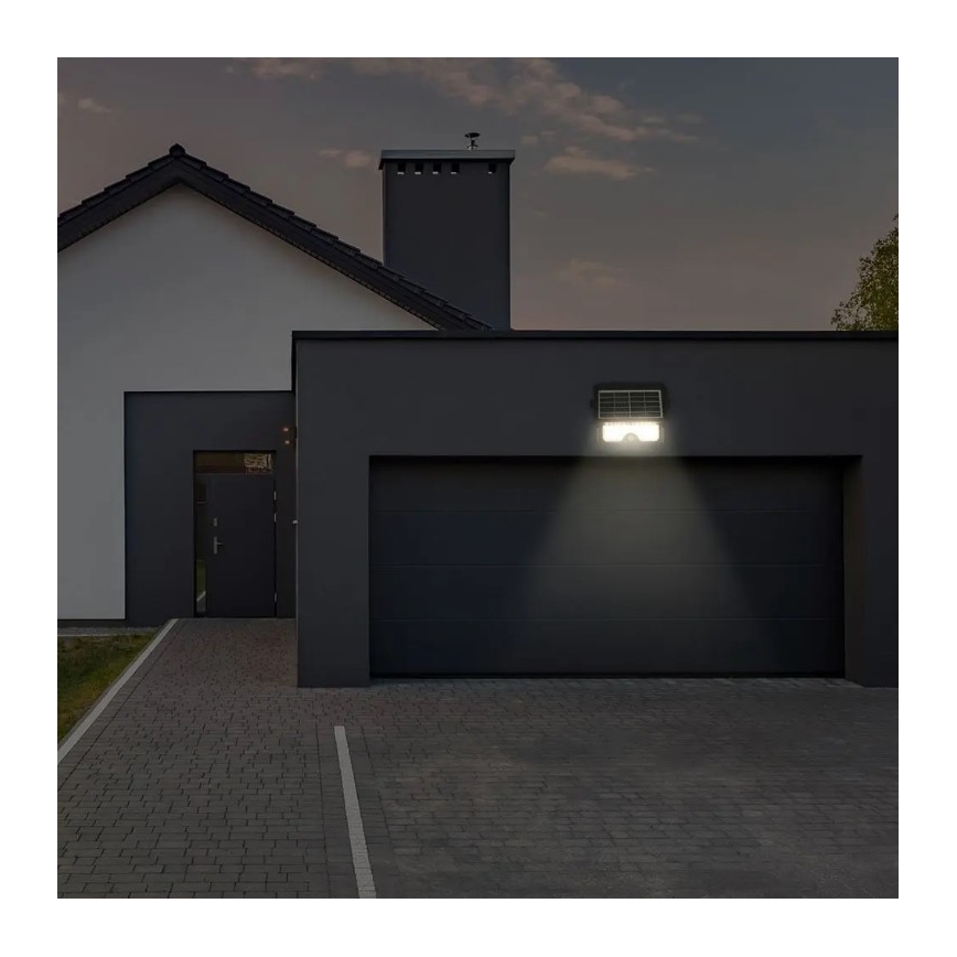 LED Solarny naświetlacz z czujnikiem LED/5W/3,7V IP65 4000K 3000 mAh