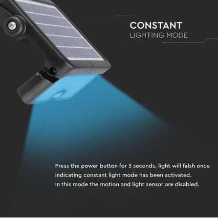 LED Solarny naświetlacz z czujnikiem LED/5W/3,7V IP65 4000K 3000 mAh