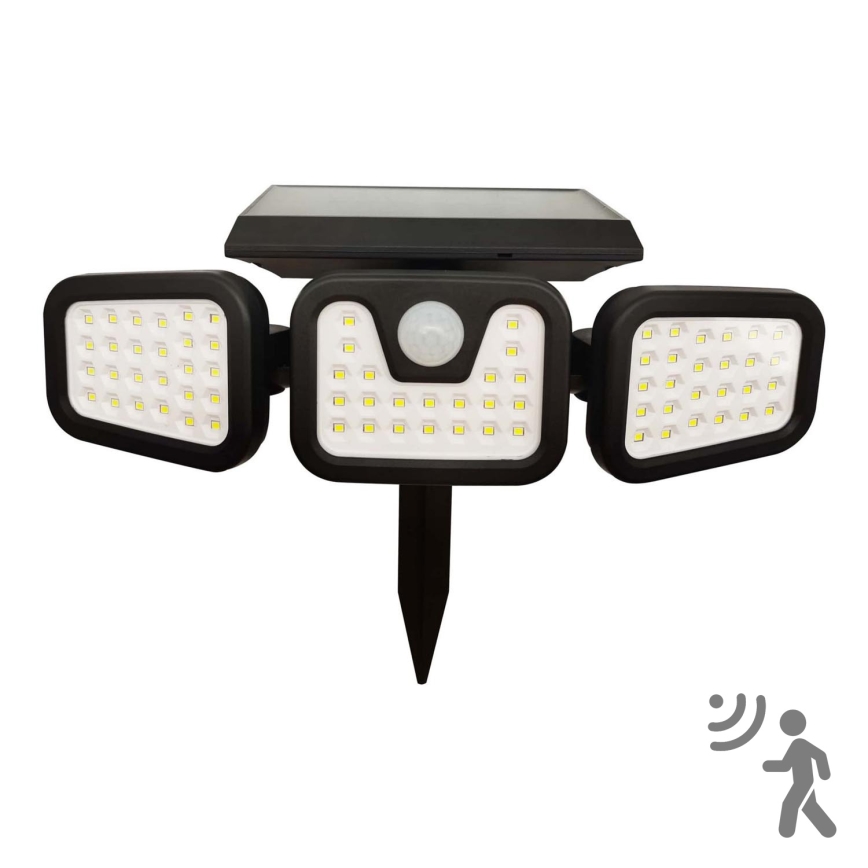 LED Solarny naświetlacz z czujnikiem TRIO LED/0,6W/3,7V 1200 mAh IP44