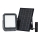 LED Solarny reflektor LED/10W/3,7V IP65 4000K 8000 mAh czarny + zdalne sterowanie