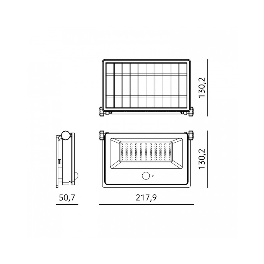 Naświetlacz solarny LED z czujnikiem NCS G2 LED/30W/3,7V 3000/4000/6500K IP54 5200 mAh