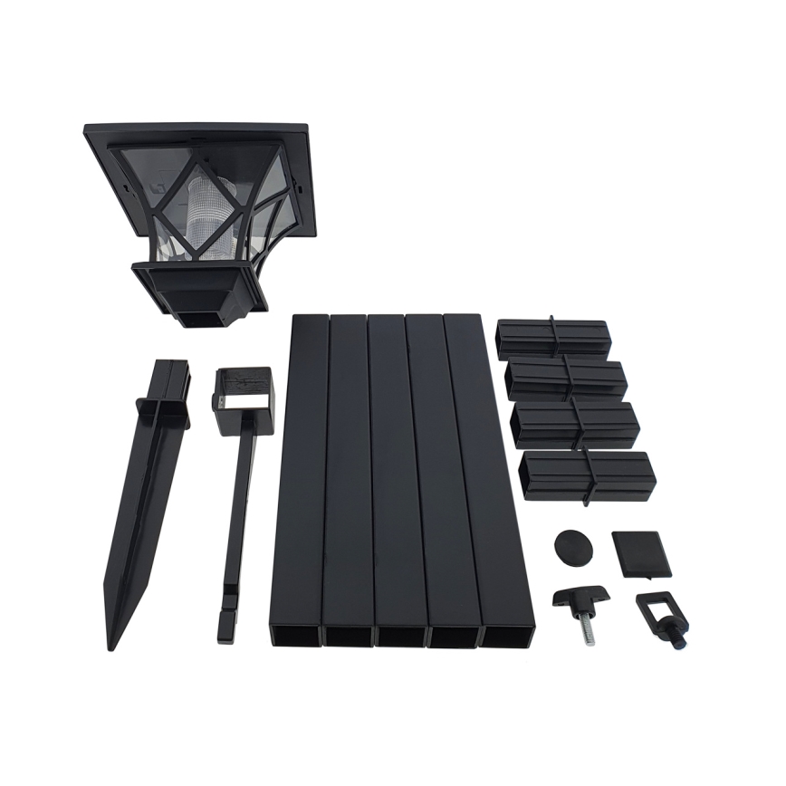LED Solarny zewnętrzny lampa 3w1 LED/1,2V 200 mAh IP44 czarny