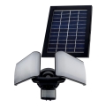 LED Solarny zewnętrzny reflektor z czujnikiem LED/20W/5,5V 2400 mAh IP44